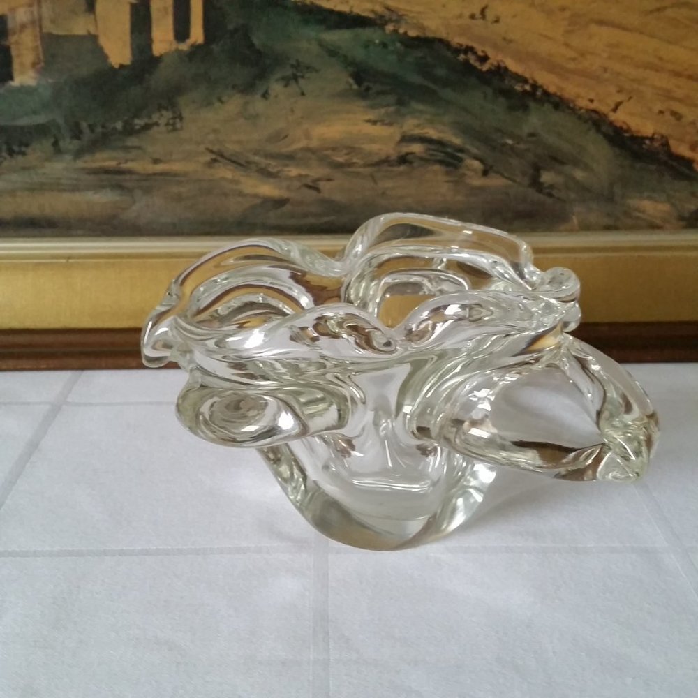 Vintage Murano Style Art Glass Ashtray / Candy Dish